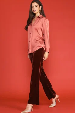 Recycled Crinkle Satin Buttondown