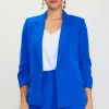 Recycled Shirred Sleeve Blazer