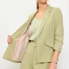Recycled Shirred Sleeve Blazer