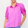 Recycled Shirred Sleeve Blouse