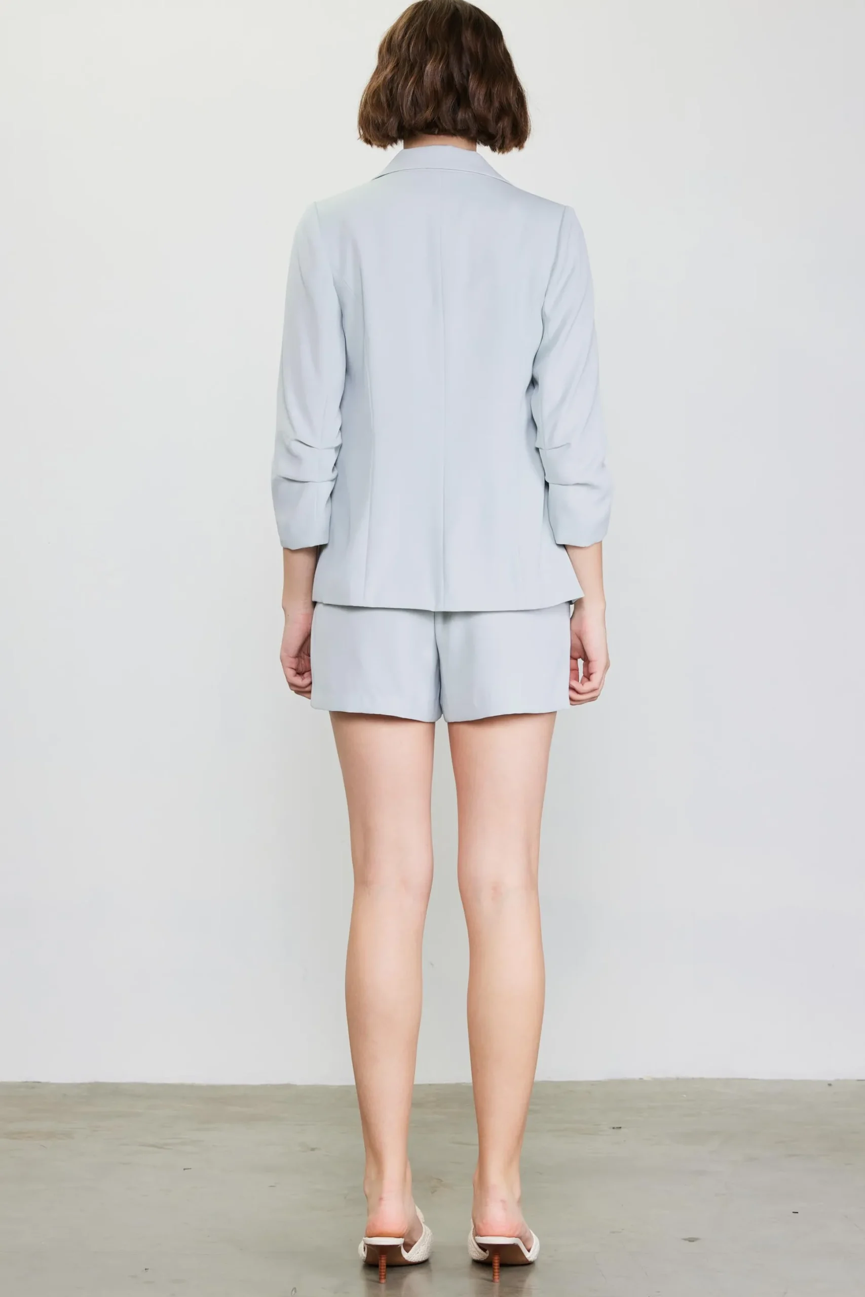 Recycled Shirred Sleeve Blazer