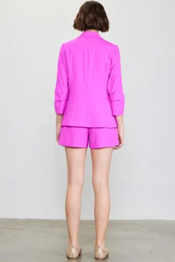 Recycled Shirred Sleeve Blazer