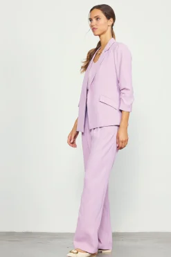 Recycled Shirred Sleeve Blazer