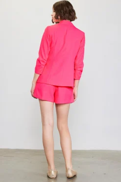 Recycled Shirred Sleeve Blazer