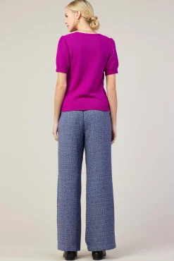 Recycled Yarn Short Sleeve Sweater
