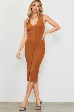 Ribbed Knit Sleeveless Dress