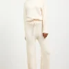 Ribbed Knit Wide Leg Pants