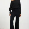 Ribbed Knit Wide Leg Pants