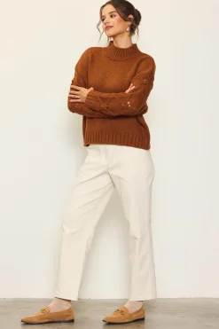 Ribbed Mock Neck Sweater
