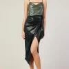 Ring Tie Wrap Midi Skirt