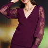 Rowan Sweater Floral Embroidery Sleeves