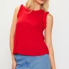 Ruffle Detail Woven Top