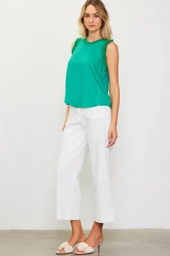 Ruffle Detail Woven Top