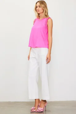 Ruffle Detail Woven Top