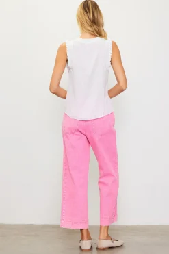 Ruffle Detail Woven Top