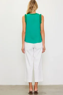 Ruffle Detail Woven Top