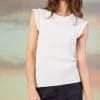 Ruffle Sleeve Knit Top
