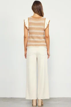 Ruffle Sleeve Sweater