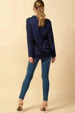 Satin Button Down Shirt