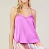 Satin Lace Cami Top