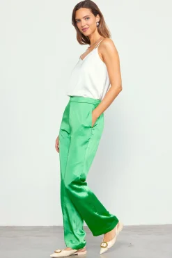 Satin Straight Leg Pant