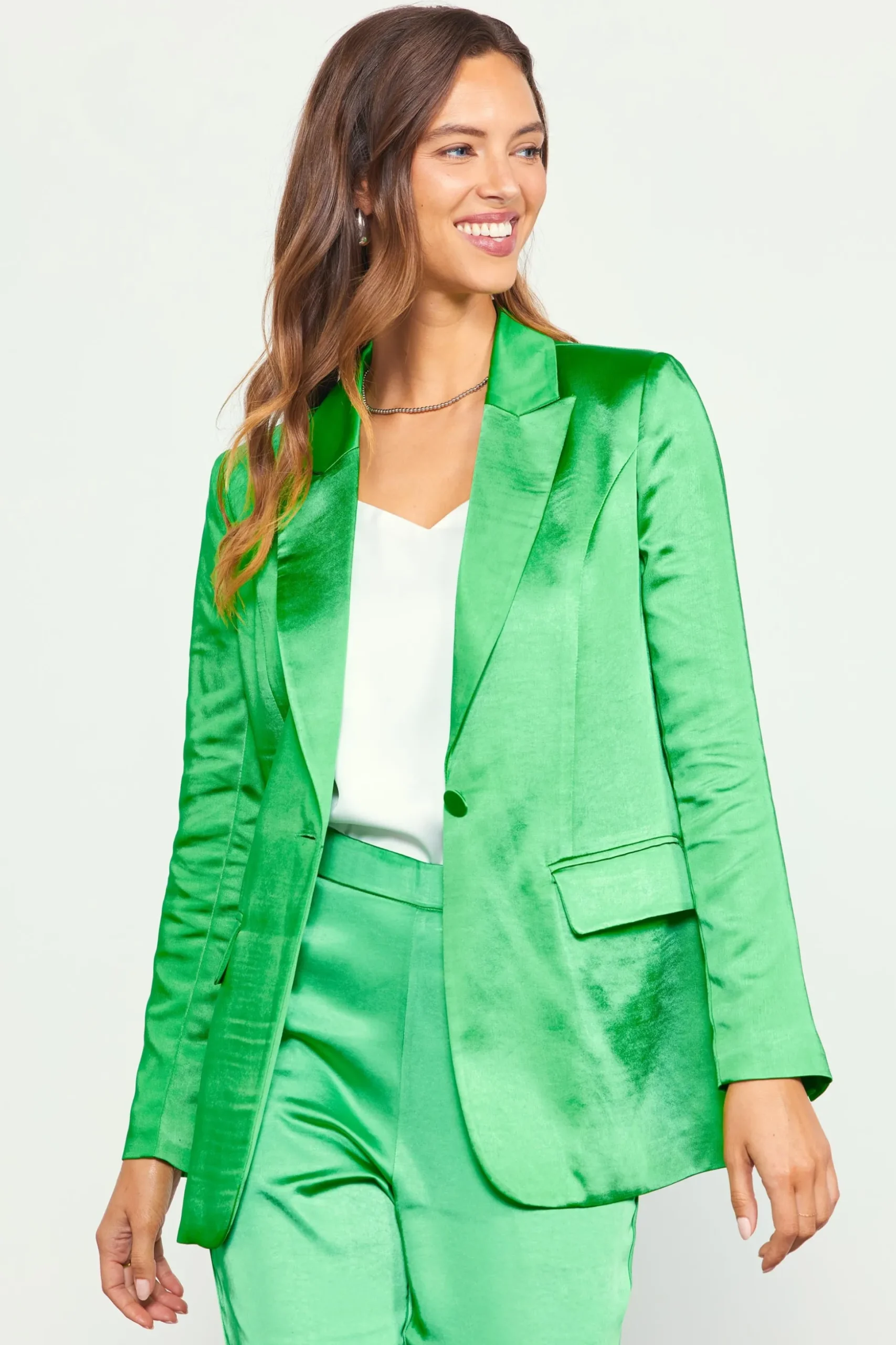 Satin Tailored Blazer