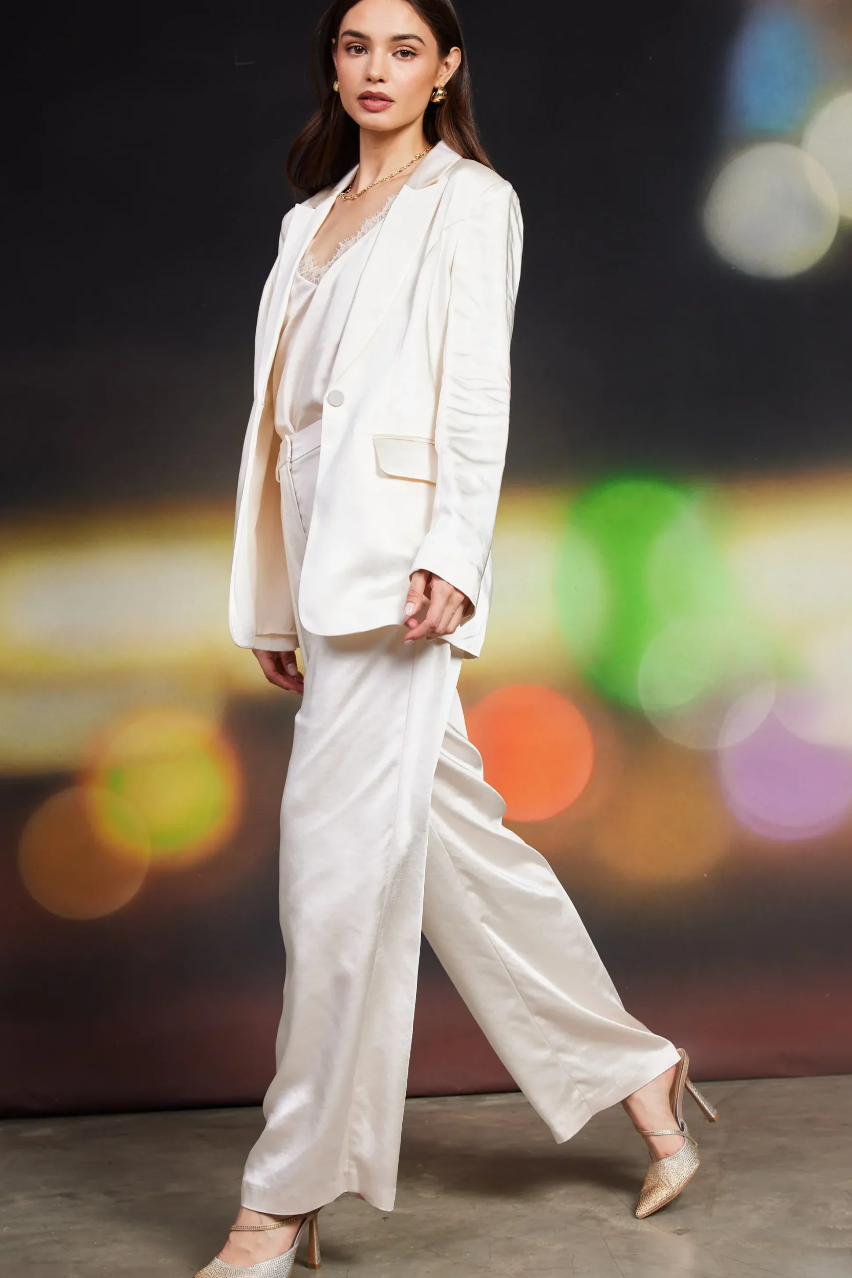 Satin Tailored Blazer