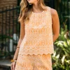 Scallop Trim Embroidered Top