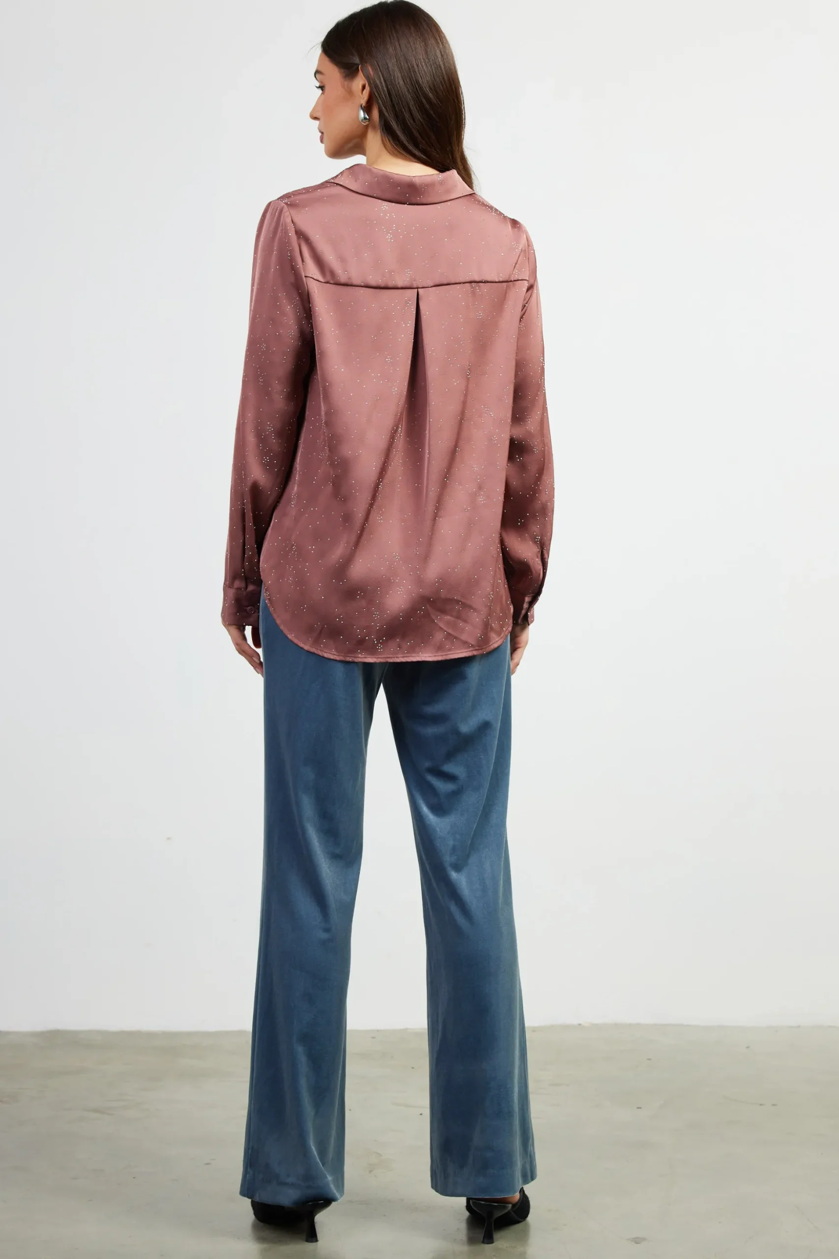 Shimmery Button Down Blouse