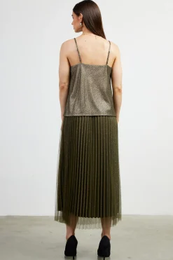 Shimmery Cowl Neck Cami