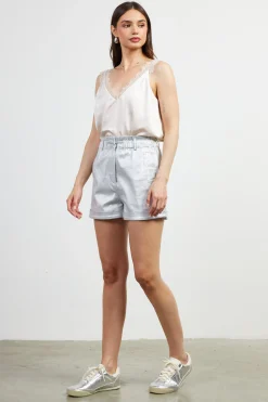 Shimmery Paperbag Shorts