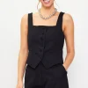 Square Neck Button Vest