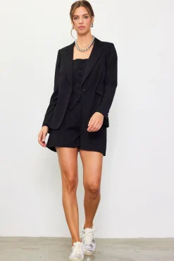 Square Neck Button Vest