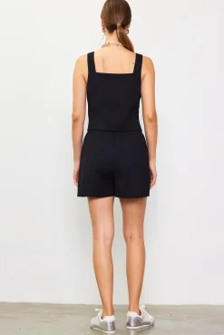 Square Neck Button Vest