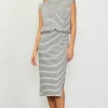 Striped Midi Skirt