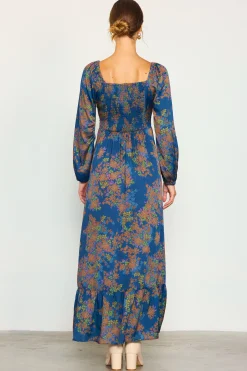 Sweetheart Neckline Longsleeve Maxi Dress