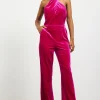 Velvet Halter Neck Jumpsuit