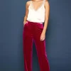 Velvet Wide Leg Pants