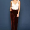 Velvet Wide Leg Pants