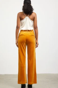 Velvet Wide Leg Pants