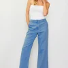 Washed Denim Trousers