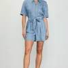 Washed Tencel Shortsleeve Romper