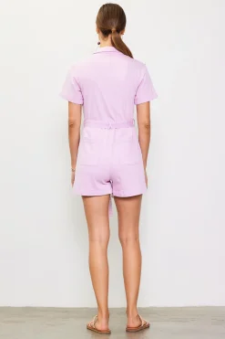 Washed Twill Utility Romper