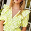 Zebra Print Peplum Top